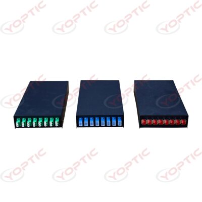 YOTB-8A Metal OTB, also known as Metal Optical Terminal Box, is made of cold-rolled steel. Used as a termination point for the feeder cable to connect with the drop cable in the FTTX communication network system. Fiber splicing, splitting and distribution can be done in this box, and at the same time, it provides solid protection and management for the FTTX network building.
