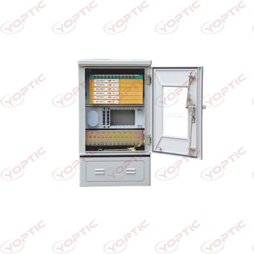 Fiber Distribution Cabinet, also known as Fiber Optic Distribution Hub, has multiple functions including leading optical cables, fixing and protecting, splicing and protecting of fiber optic, storing and managing pigtails, parking lot, routing management, straight-splicing or Splitting of fiber optic cables. It is widely used in ODN Networks of Fiber Communications.