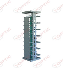 YODF-A Type1 Optical Distribution Frame, also known as Fiber Distribution Frame, is mainly used for the terminal and distribution of the main optical cable in the optical fiber communication system. This equipment can achieve the fixed, stripping, grounding protection of optical cable, as well as a variety of optical fiber welding, jump, redundant fiber coiling, reasonable layout, wiring scheduling and other functions, is the transmission medium and transmission equipment between the supporting equipment. It is suitable for small and medium-sized distribution systems from fiber to cell, fiber to building, remote module and wireless base station.