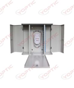YOTB-192A Metal Optical Terminal Box, also known as Fiber Optic FTTH Three Doors Terminal Box, is made of cold-rolled steel. Used as a termination point for the feeder cable to connect with the drop cable in the FTTX communication network system. Fiber splicing, splitting and distribution can be done in this box, and at the same time, it provides solid protection and management for the FTTX network building.